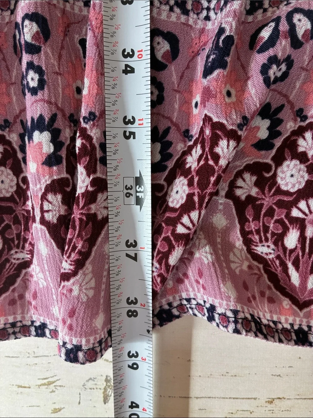 Knox Rose Navy & Pink Floral/Paisley Patterned V-Neck Dress, size XL, NWT - Picture 16 of 16